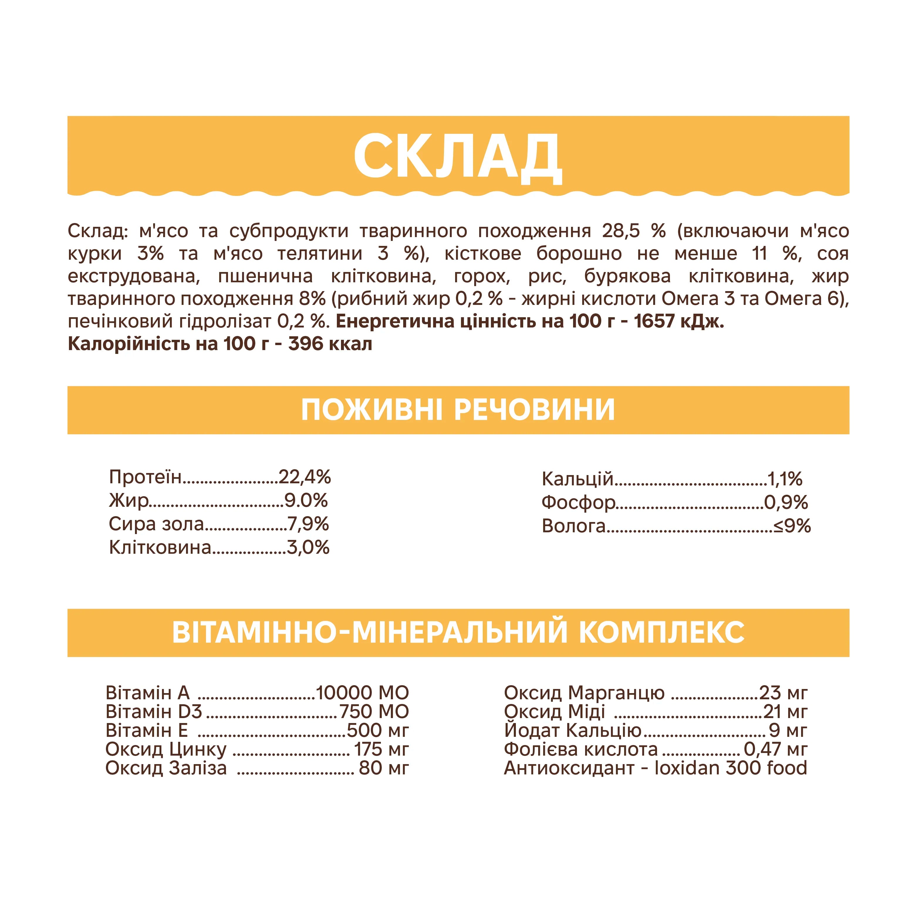 Сухий корм для дорослих собак "Мʼясний мікс"